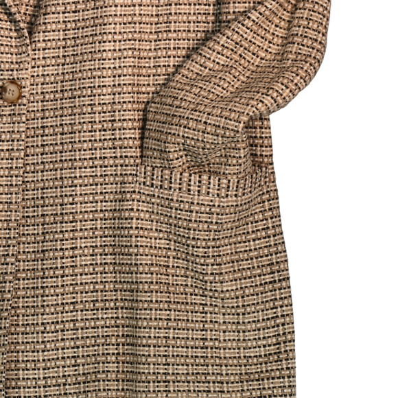 Vintage Onna Wear Blazer Womens S Jacket Pockets 100% Hand Woven Silk Tweed USA - Picture 4 of 8